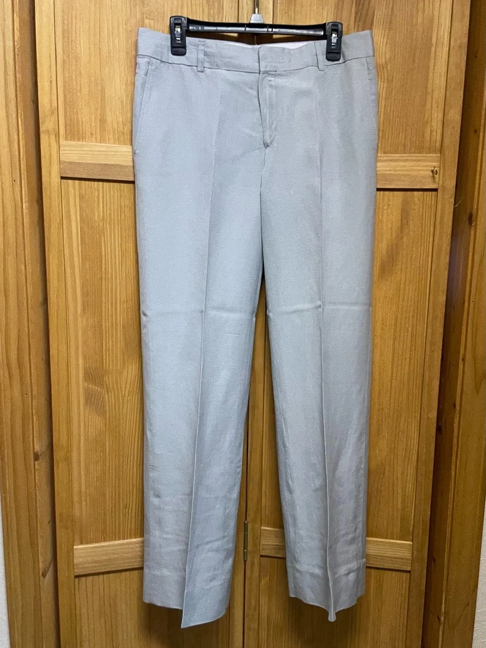 Banana Republic Women’s Light Gray Linen Blend Trouser Pants